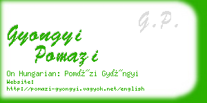 gyongyi pomazi business card